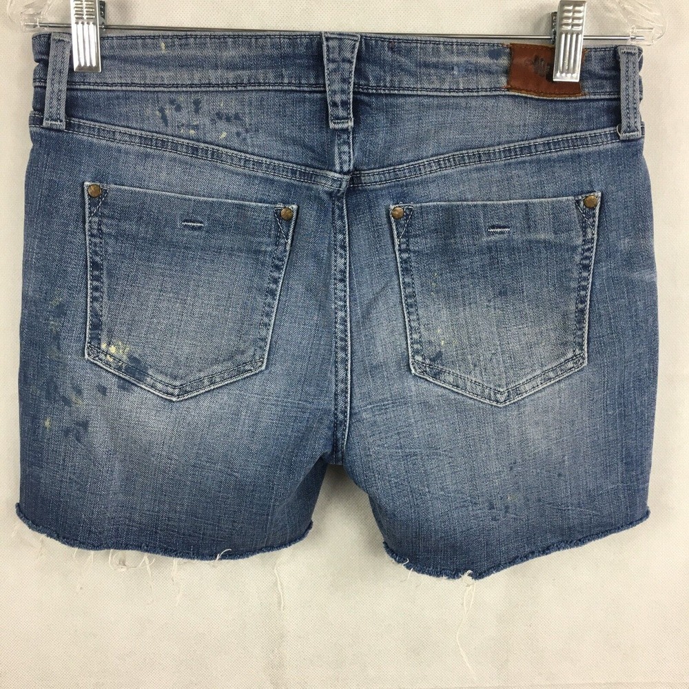 Holding Horses Anthropologie Shorts Womens Sz 26 Blue Mid Rise Cut Off Denim - Picture 11 of 12